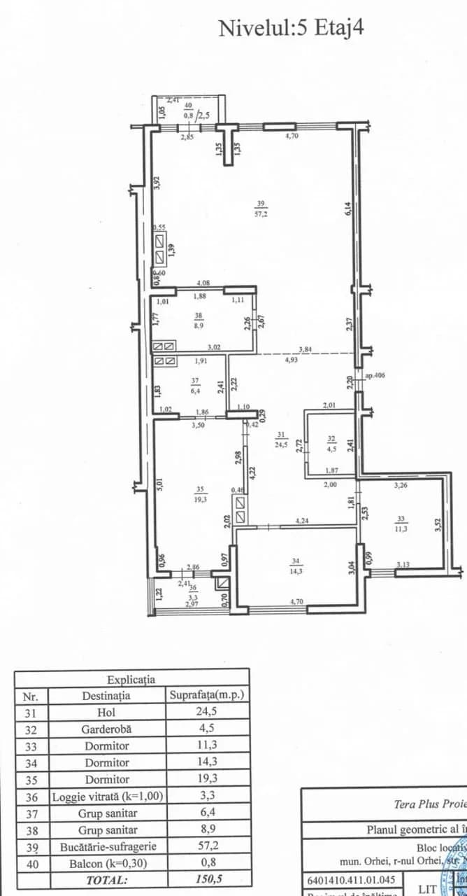 Bloc nou, suprafața 150,5 mp str.Nistreana. 2